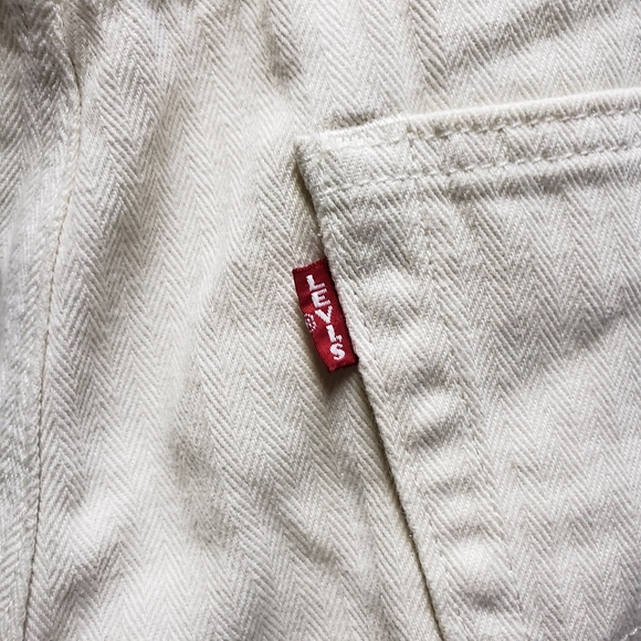 Levis mens 36x34 cream white cotton painter chore utility pants jeans - Picture 7 of 14